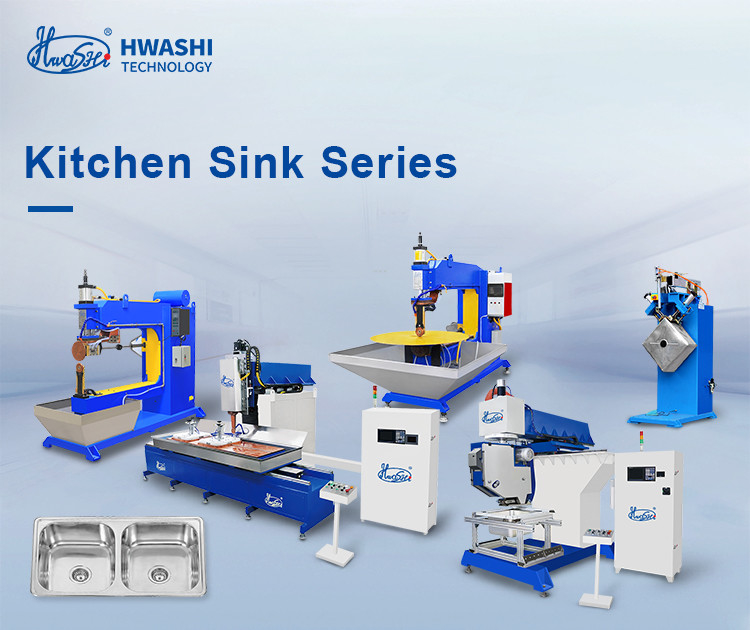 Hwashi Inox SS304 Кухонная двойная раковина сварная машина и стальная CNC раковина полировальная машина шлифовка