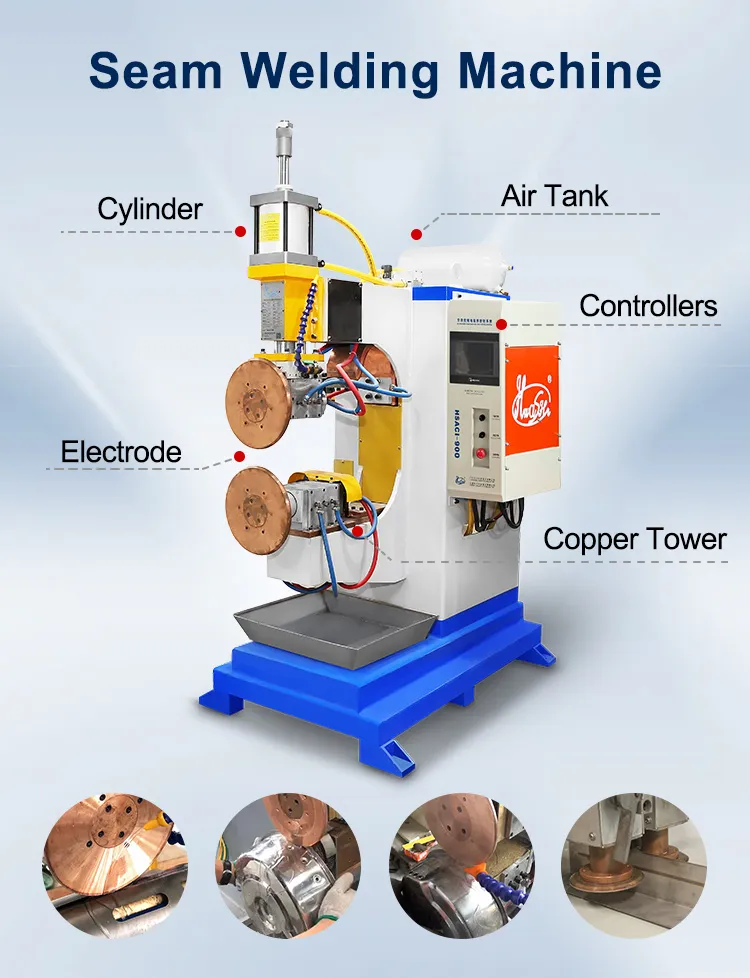 Hwashi Customized 38ov Double Station Fuel Tank Making Machine, Швовная/рулочная сварочная машина для танка 2