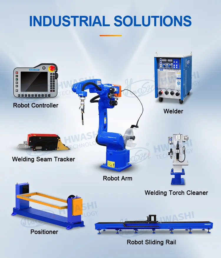 Промышленная сварочная машина Hwashi CNC Роботизированная 6-осевая с серво, сварочный робот Рака позиционирования рук, Автоматический робот сварки TIG 7