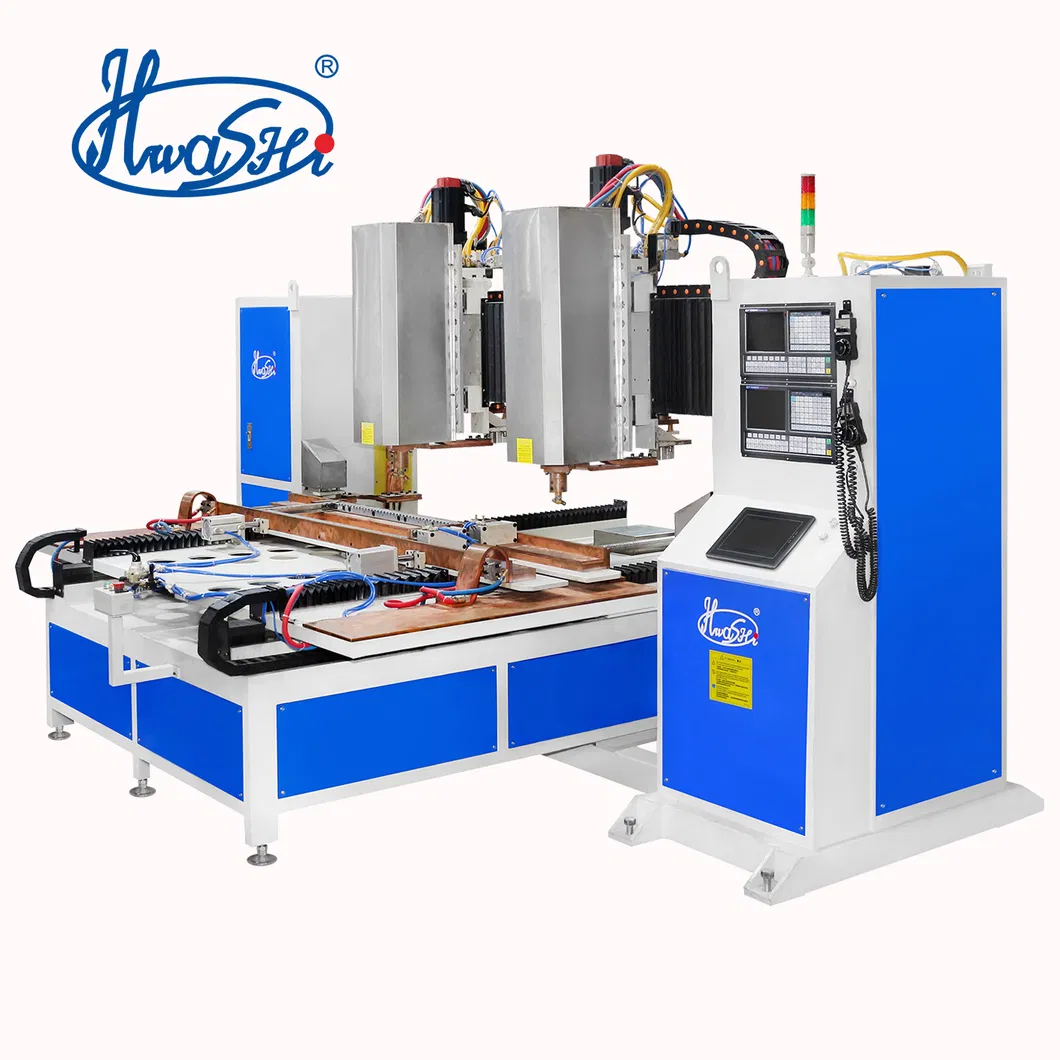 Hwashi CNC Seven 7axis Двойные головы листового металла точка сварочная машина, автоматический листовой металлосварщик для Squatrack 0