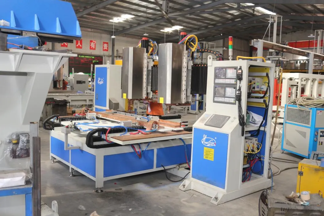 Hwashi CNC Seven 7axis Двойные головы листового металла точка сварочная машина, автоматический листовой металлосварщик для Squatrack 1